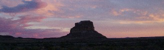 Photo of Fajada Butte at sunset